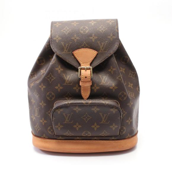 LOUIS VUITTON Brown Monogram Leather Backpack - Picture 1 of 10